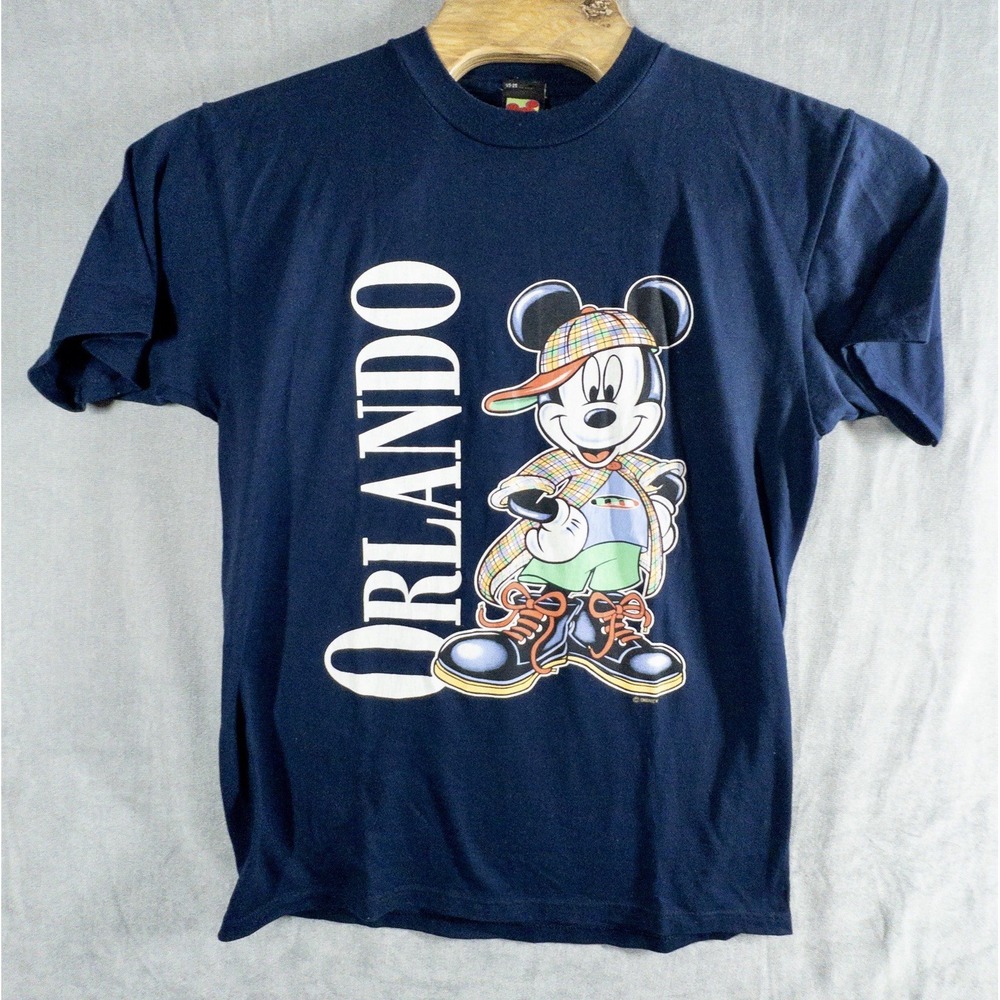 Vintage Mickey Unlimited Shirt Mens L Blue Disney Mickey Mouse Orlando‎ USA Made